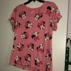 Minnie Mouse Soft Stretchy Pink Top
